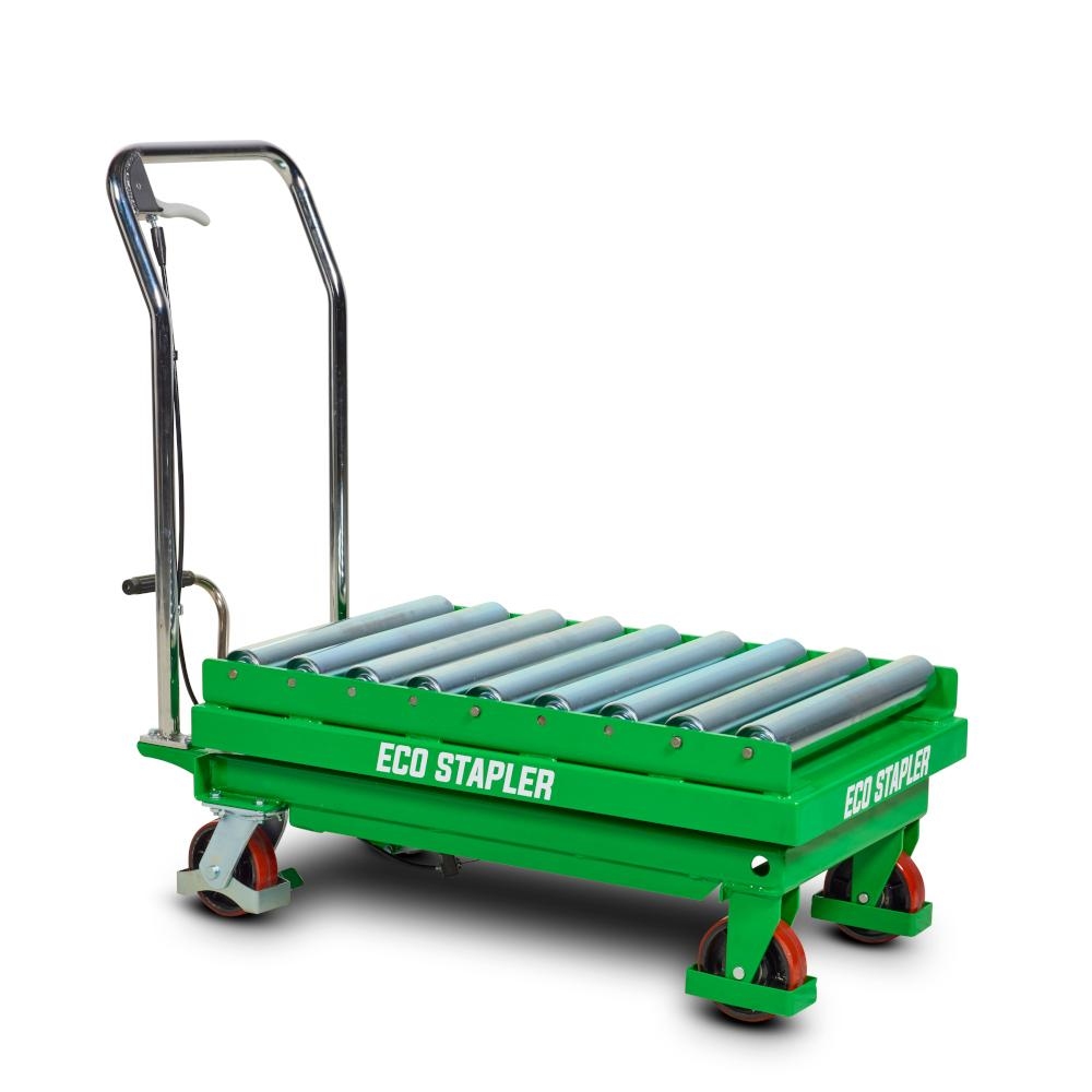 ECO STAPLER Hubtischwagen ECO-SPR500 mit Rollenbahn, Tragf?higkeit: 500 kg, Hubh?he: 880 mm